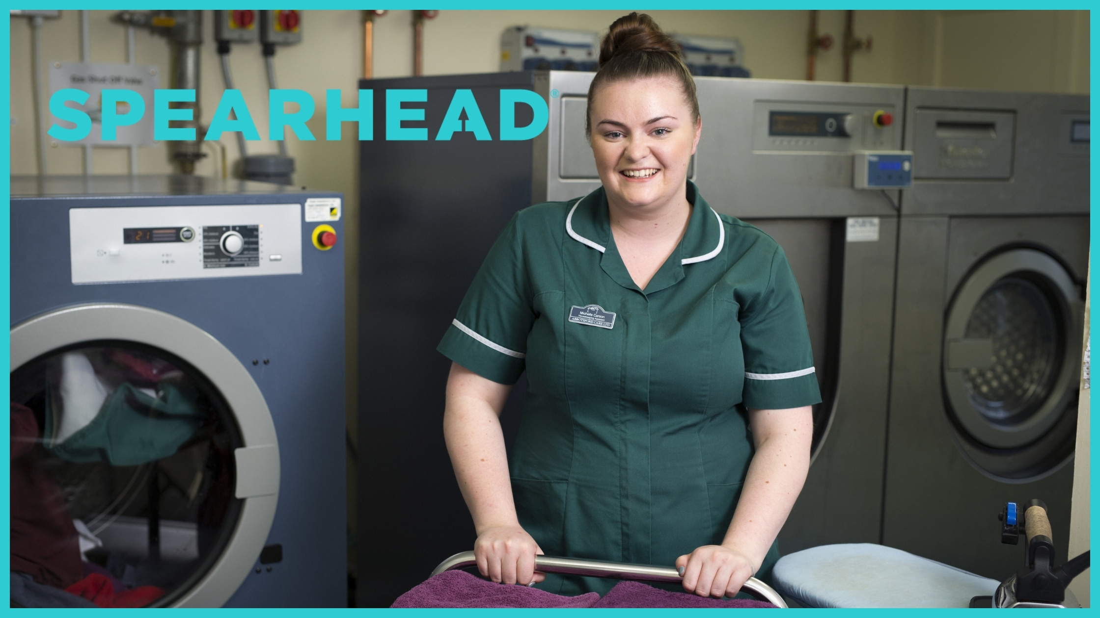 Care Home Staff Doing Laundry