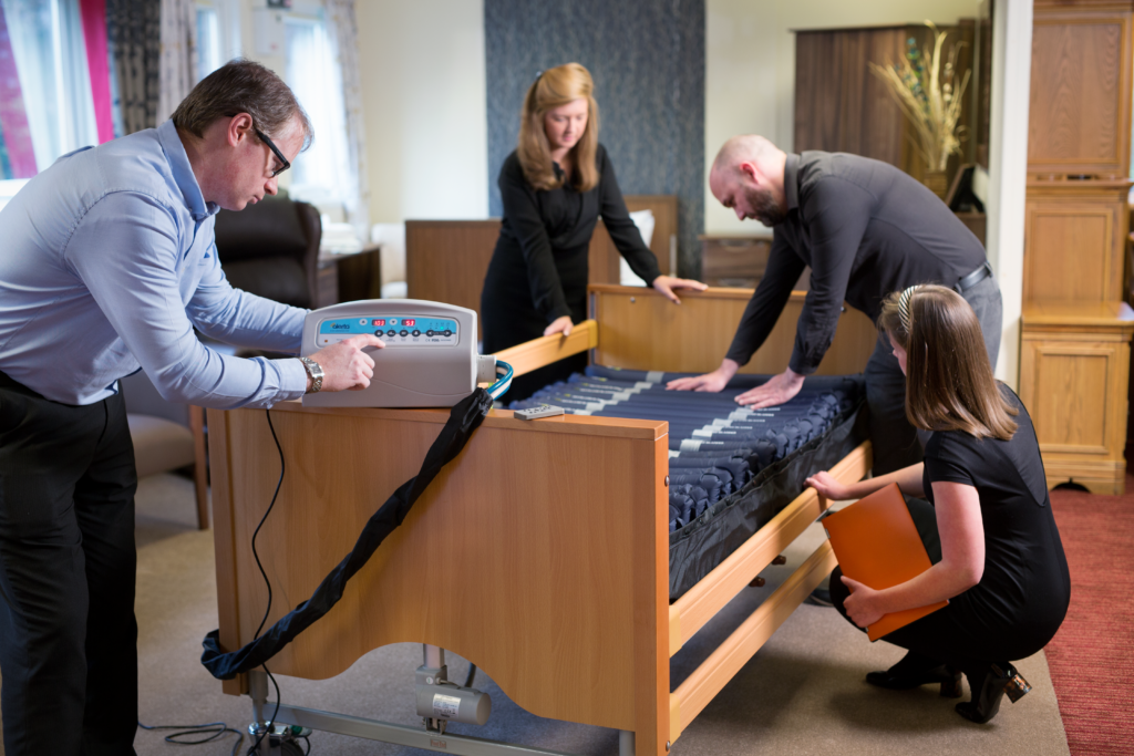 Care Providers Testing Equipment at the Spearhead Showroom